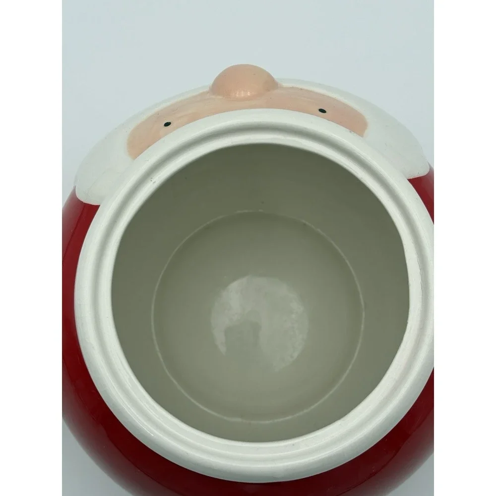Ceramic Santa Claus Cookie Or Candy Jar Christmas Holiday‎ approx. 10